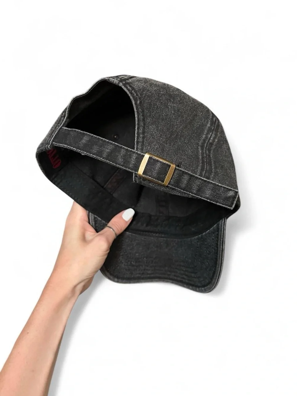 Gray faded/vintage style custom baseball hat